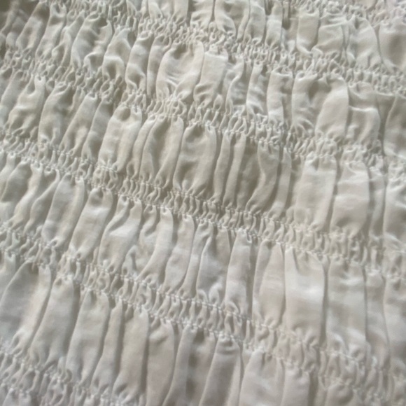 J. Crew NWT Short Sleeve Button Front Smocked Top Off White Size XL - Picture 8 of 11